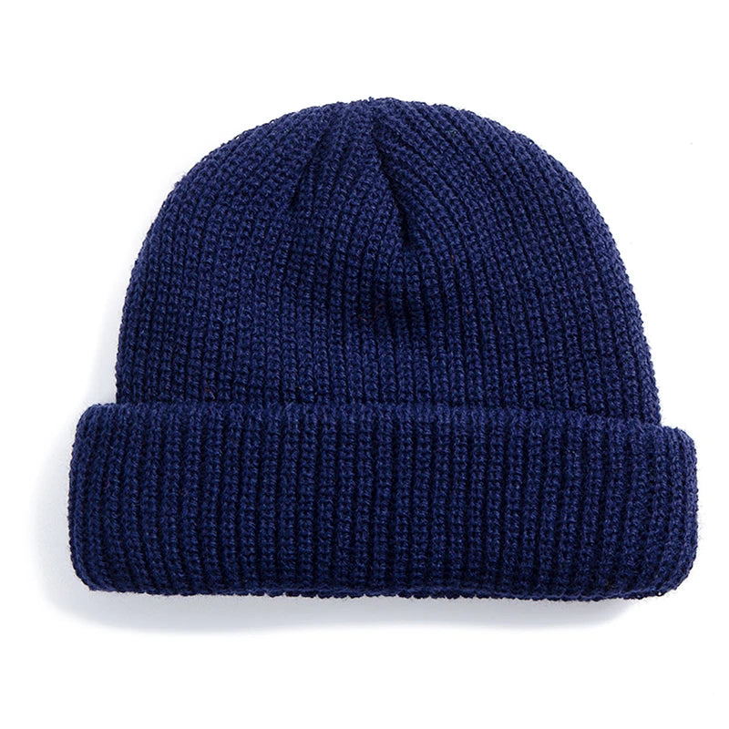 Hot Sale Daily Fisherman Beanie Hat Unisex Sailor Style Autumn Beanie Ribbed Knitted Hats For Men Women Short Melon Winter Hat