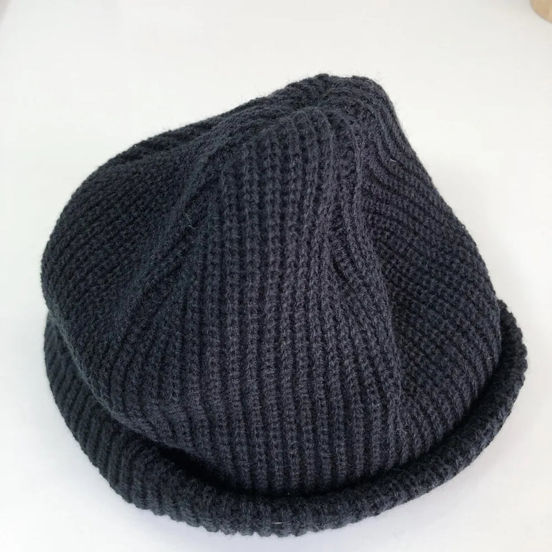 Hot Sale Daily Fisherman Beanie Hat Unisex Sailor Style Autumn Beanie Ribbed Knitted Hats For Men Women Short Melon Winter Hat