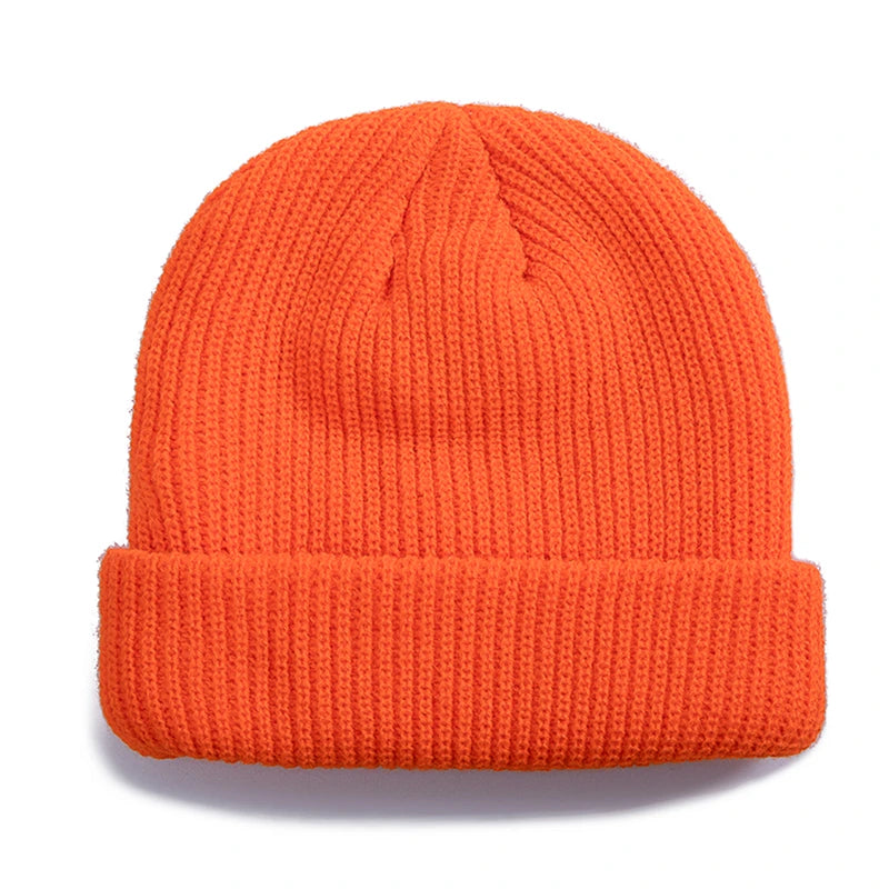 Hot Sale Daily Fisherman Beanie Hat Unisex Sailor Style Autumn Beanie Ribbed Knitted Hats For Men Women Short Melon Winter Hat