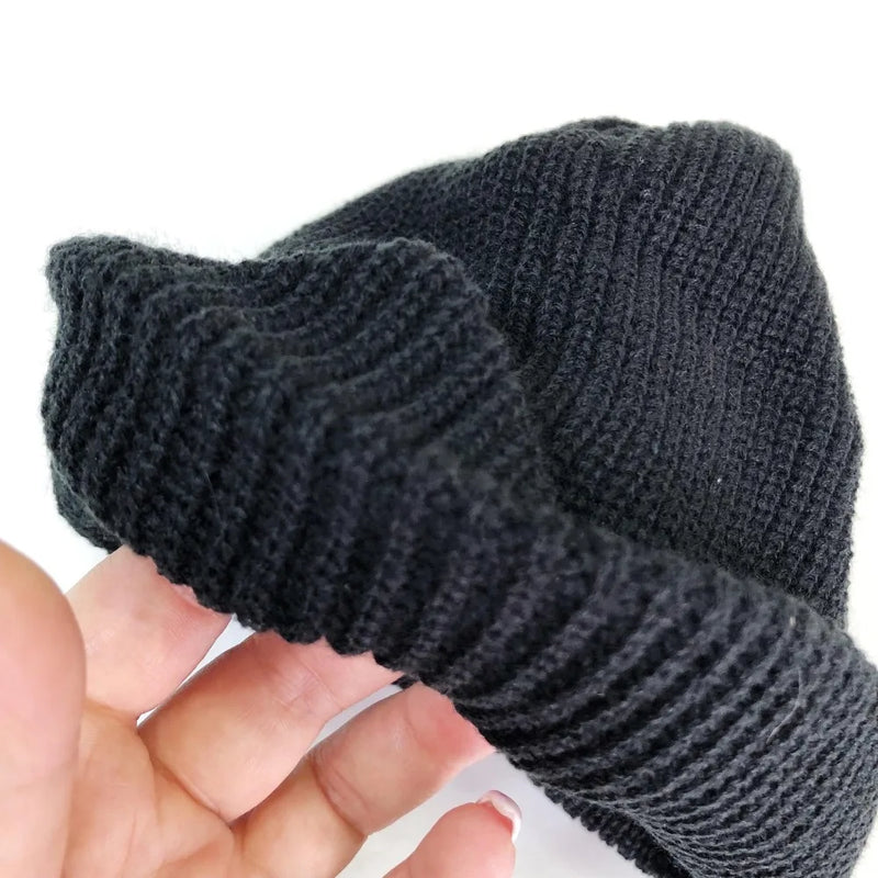 Hot Sale Daily Fisherman Beanie Hat Unisex Sailor Style Autumn Beanie Ribbed Knitted Hats For Men Women Short Melon Winter Hat