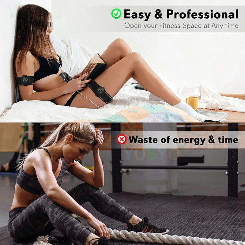 EMS Wireless Muscle Stimulator Trainer Smart Fitness Abdominal Training Electric Weight Loss Stickers Body Slimming Massager