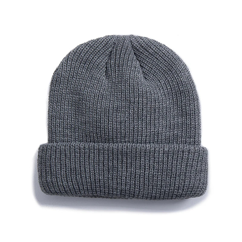 Hot Sale Daily Fisherman Beanie Hat Unisex Sailor Style Autumn Beanie Ribbed Knitted Hats For Men Women Short Melon Winter Hat