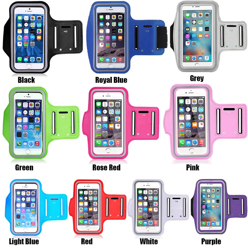 4-6.5 Inch Waterproof Arm Bag Running Bags Men Women Armbands Touch Screen Cell Phone Arms Band Phone Case Sports Accessory