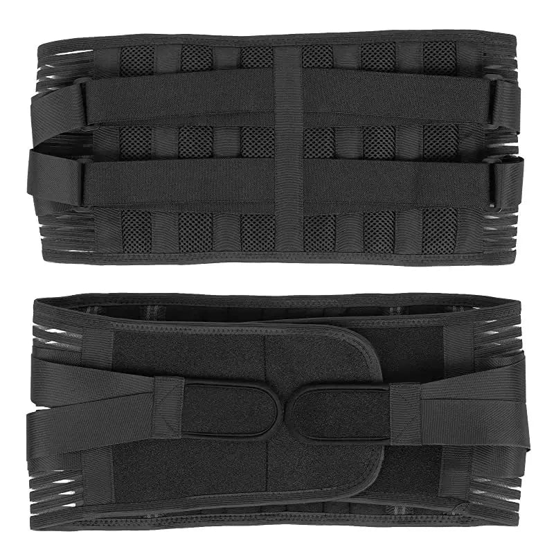 Elstiac Lumbar Back Belt Waist Support Trainer Adjustable Lumbar Pad with 6 Stays Abdominal Binder Fitness Gym Belts Women Men