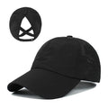 Summer Solid Color Baseball Caps Golf Wear Women Sport Leisure Cross Ponytail Hat Mesh Quick-Drying Half-Hollow Men's Peaked Cap