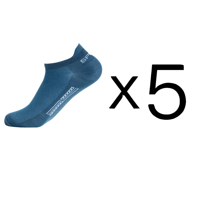 5 Pairs/Lot High Quality Men Ankle Socks Breathable Cotton Sports Mesh Casual Athletic Thin Cut Short Sokken Plus Size