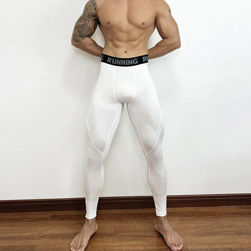 Mens Tight Compression Pants Quick Dry Fit Sportswear Running Tights Men Legging Fitness Training Sexy Sport Gym Leggings