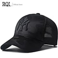 Men's Black Baseball Cap Embroidery Totem Military Camouflage Trucker Hat New Hip Hop Luxury Summer Sun Male  Sport Mesh Brand