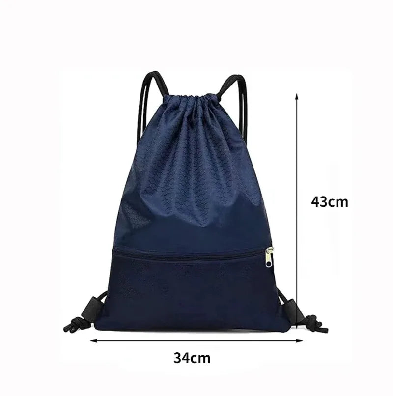 Outdoor Sport Storage Bag Thick Rope Basketball Soccer Ball Gym Large Capacity Nylon Waterproof Zipper Backpack Fitness Men Bag