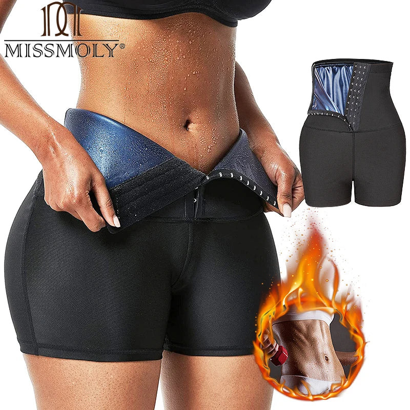 MISSMOLY Hot Sweat Sauna Panties Body Shaper Shorts Weight Loss Slimming Shapewear Waist Trainer Tummy Control Thermo Leggings