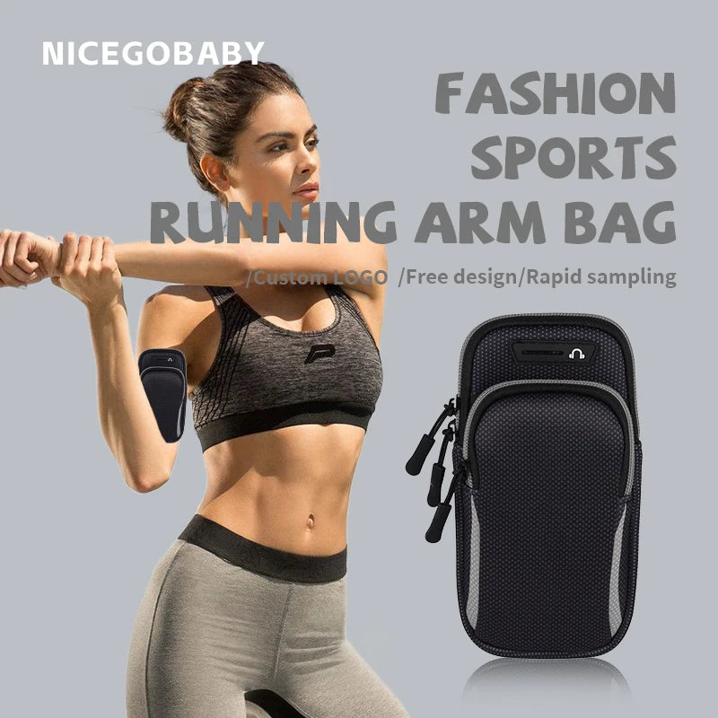 Summer new mobile phone arm cover outdoor sports arm cover men and women general running fitness waterproof wrist bag