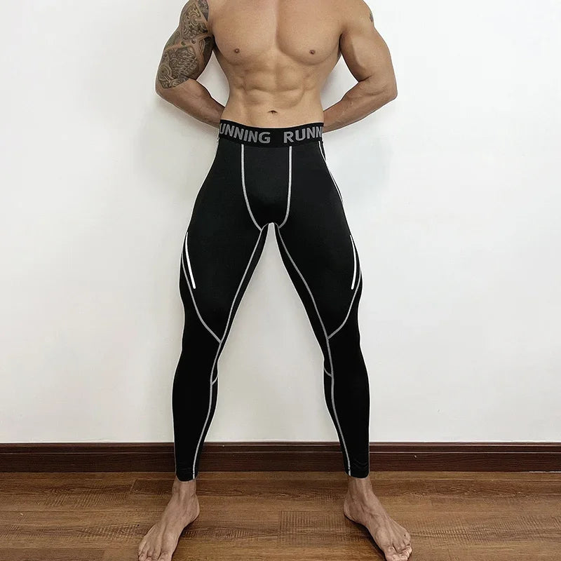 Mens Tight Compression Pants Quick Dry Fit Sportswear Running Tights Men Legging Fitness Training Sexy Sport Gym Leggings