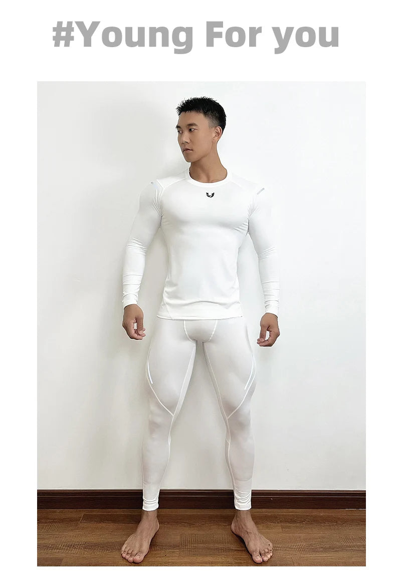 Mens Tight Compression Pants Quick Dry Fit Sportswear Running Tights Men Legging Fitness Training Sexy Sport Gym Leggings