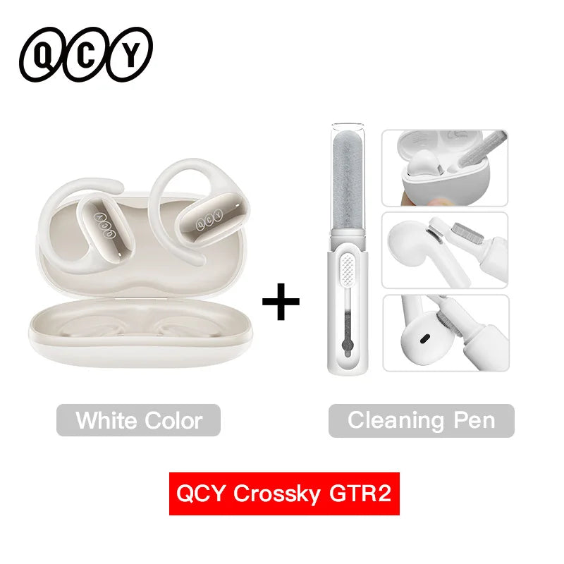 QCY Crossky GTR2 Open-Ear Wireless Earphone Bluetooth 5.4 EarHooks Bass Boost Headphones Multipoint Connection IPX5 Sport Earbud