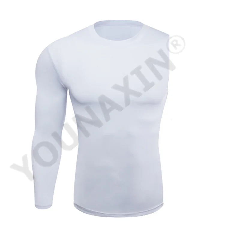 Men One Arm Long Sleeves T-Shirts Base Layer Basketball Sports Tight Compression Gym Fitness Jogger Running Top Outdoor Clothes