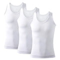 3pcs Men's Tank Top Cotton Tank Undershirts Breathable Solid Vest Underwear Wear Summer Sleeveless Tank A-Shirt Exercise Fitness