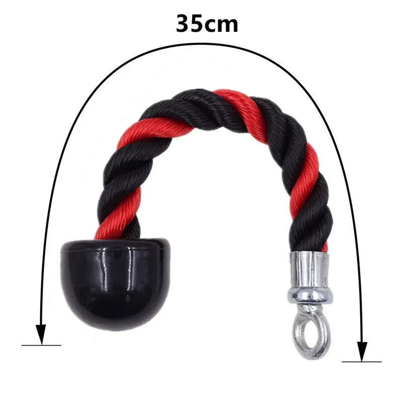 Bicep Tricep Rope Push Pull Down Cord Home Gym Accessories Workout Fitness Exercise Equipment Single/Double Head 35cm/70cm/90cm