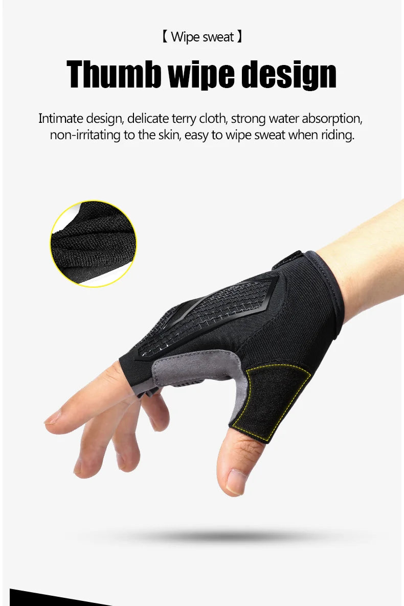 New Half-Finger Men'S And Women'S Cycling Gloves Liquid Silicone Shock-Absorbing Breathable Sports Bike Fitness Gloves