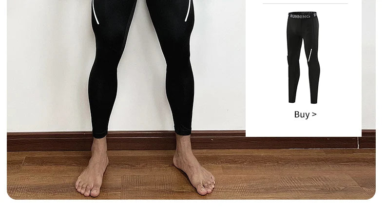 Mens Tight Compression Pants Quick Dry Fit Sportswear Running Tights Men Legging Fitness Training Sexy Sport Gym Leggings