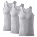 3pcs Men's Tank Top Cotton Tank Undershirts Breathable Solid Vest Underwear Wear Summer Sleeveless Tank A-Shirt Exercise Fitness