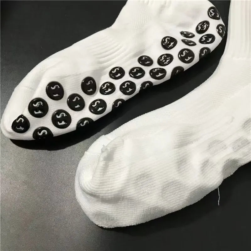 New Style FS Football Socks Round Silicone Suction Cup Grip Anti Slip Soccer Socks Sports Men Women Baseball Rugby Socks