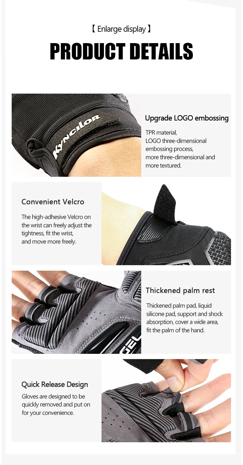 New Half-Finger Men'S And Women'S Cycling Gloves Liquid Silicone Shock-Absorbing Breathable Sports Bike Fitness Gloves