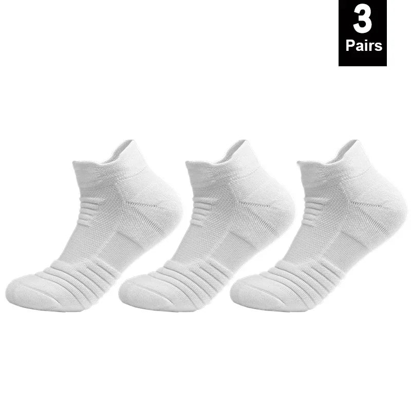 3Pairs Anti-slip Football Socks Men Women Cotton Sock Short Long Tube Soccer Basketball Sport Socks Breathable Deodorous Socks