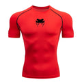 Men O-Neck Compression Shirt MMA Long or Short Sleeve T-shirt Men's Fitness Bodybuilding Clothes Rashguard Sports Top Tees