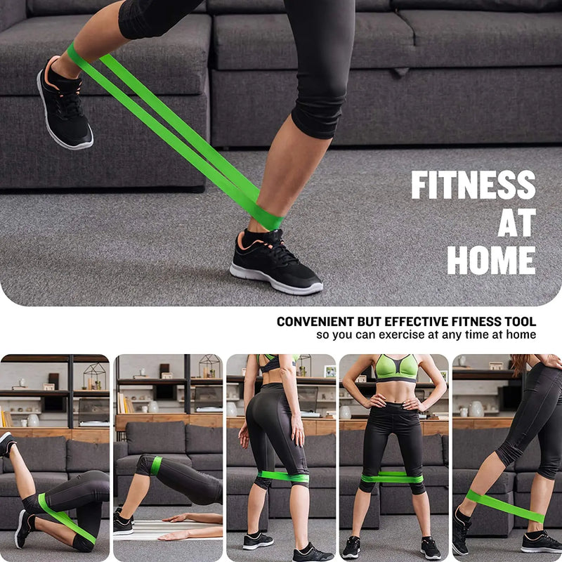 Bandas de resistência para ioga e fitness, elástico para exercício, treinamento do quadril, alongamento, para a perna, agachamento, dança, 5 diferentes