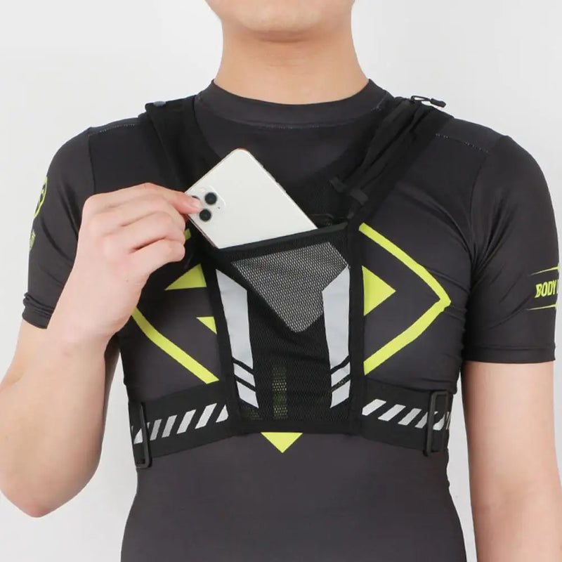 Reflective Running Backpack Universal Lightweight Sport Running Vest Mobile Phone Cards Bag For Jogging Fitness Male Female Vest