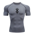 Summer Sports Tops Quick Dry Men's Compression Shirt Short Sleeve Second Skin Gym Workout Short Fitness Running T-Shirt Men Wear