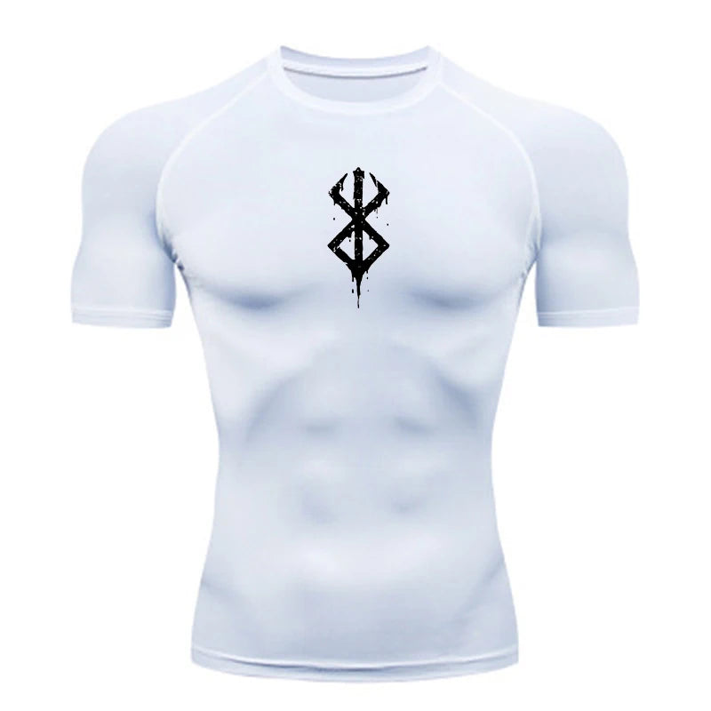 Summer Sports Tops Quick Dry Men's Compression Shirt Short Sleeve Second Skin Gym Workout Short Fitness Running T-Shirt Men Wear