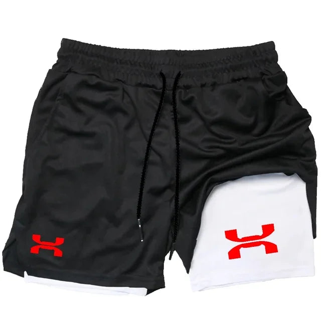 Running Shorts Men Gym Sports Shorts 2 In 1 Quick Dry Workout Training Gym Fitness Jogging Short Pants Summer Men Shorts