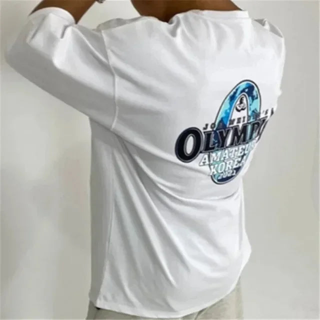 Men Fitness T-shirt Summer New Gym Sports 100% Cotton T Shirt Round Neck Oversized Men's T-Shirt Fashion Running Training Tees