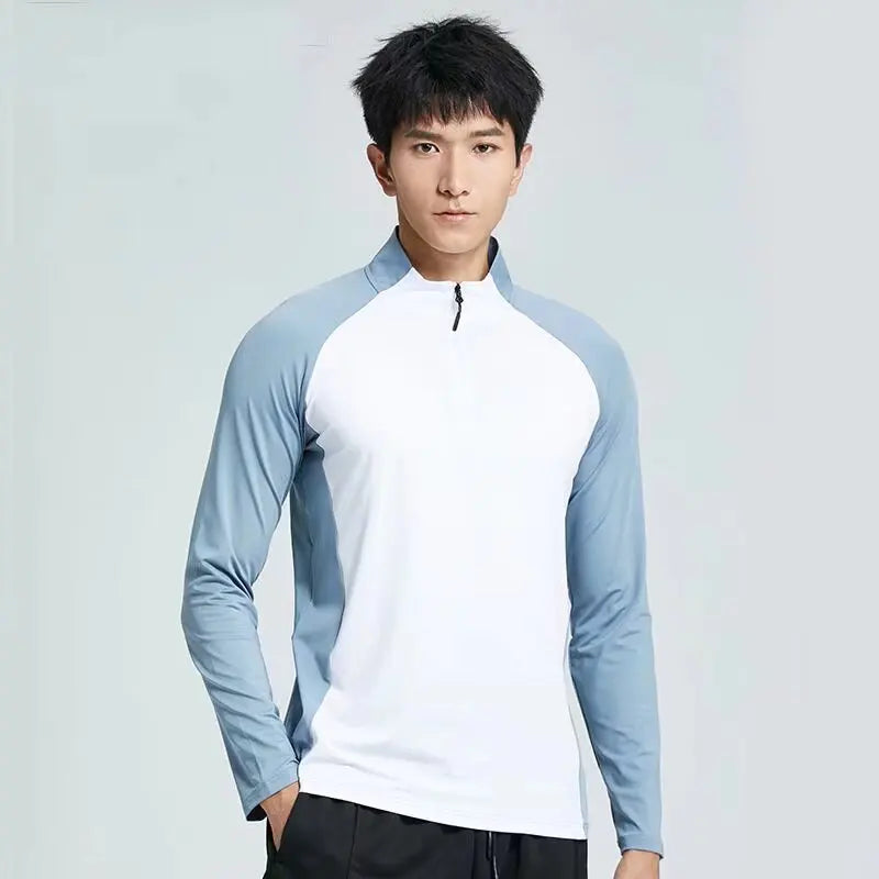 2024 Summer Mens Sports T-Shirt Sportswear Long Sleeve Running Gym Clothing Fitness Golf Rashguard Quick Dry Compression Shirt