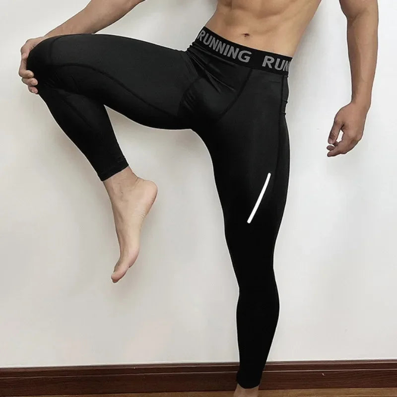 Mens Tight Compression Pants Quick Dry Fit Sportswear Running Tights Men Legging Fitness Training Sexy Sport Gym Leggings