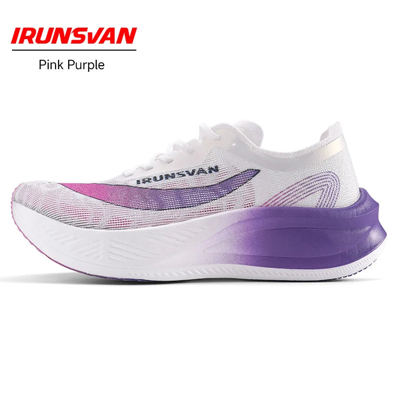 IRUNSVAN Carbon Plate Marathon Running Racing Shoes Men Professional Stable Supp ort Shock-relief Ultra-light Rebound Sneakers ﻿