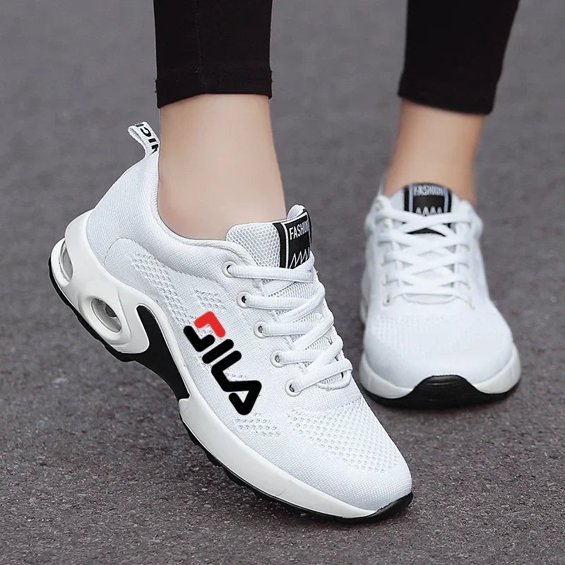 New Running Shoes Ladies Breathable Sneakers Summer Light Mesh Air Cushion Women's Sports Shoes Outdoor Lace Up Training Shoes