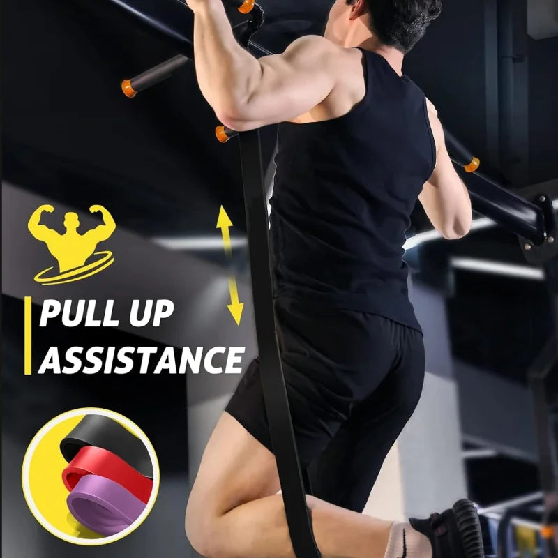 Banda de resistência de látex para treino Pilates, Exercício elástico, Pull Up Assist, Heavy Duty, Fitness Equipment, Tough Pull, Exercício