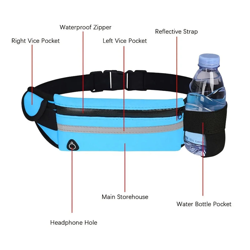 Running Bag Cycling Bag Waterproof Sports Men Multifunctional Running Waist Bag Fashion Phone Bag Jogging Run Cycling Bag