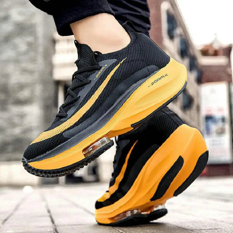 200MX New Men Large Marathon Running Sports Shoes with Mesh Breathable and Fashionable Low Top Air Cushioned Training Sneakers