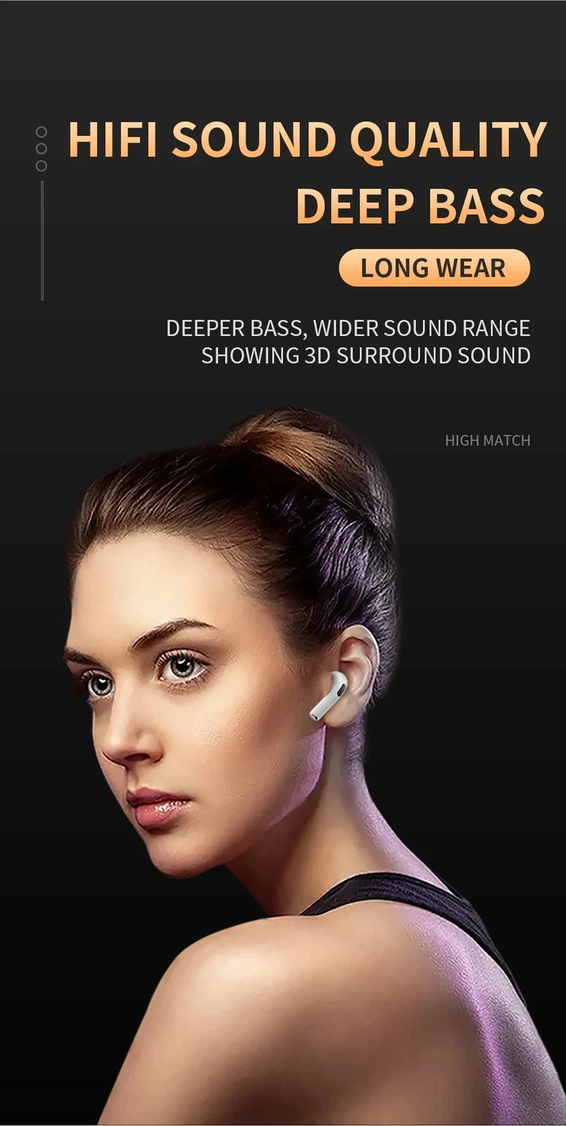 Xiaomi Pro6 True Wireless Headphone Bluetooth 5.2 Earphones TWS Gaming Stereo Noise Reduction Heavy Bass Mini In-ear Earbuds