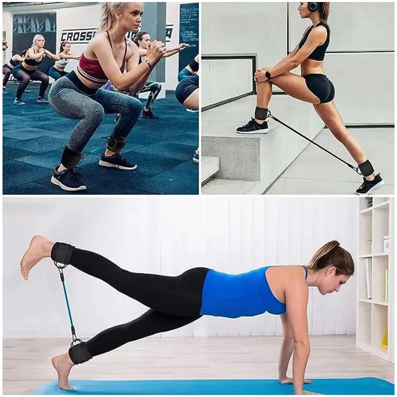 Resistance Band Set para Homens e Mulheres, Correias de Tornozelo, Equipamento de Treino, Fitness, Yoga, Elástico, Bandas Fitness, Ginásio, Homem, Mulher Sport