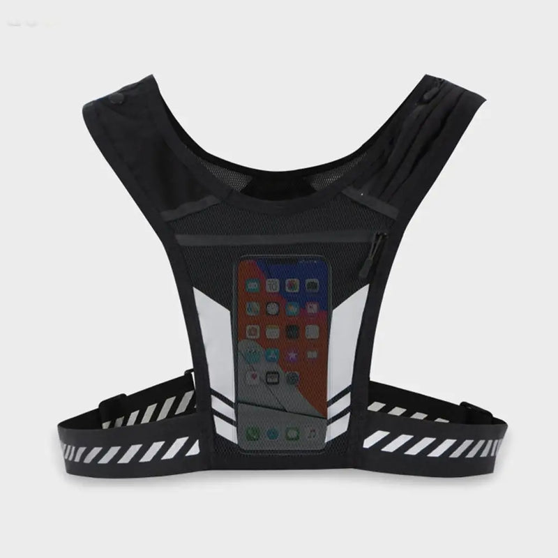 Reflective Running Backpack Universal Lightweight Sport Running Vest Mobile Phone Cards Bag For Jogging Fitness Male Female Vest