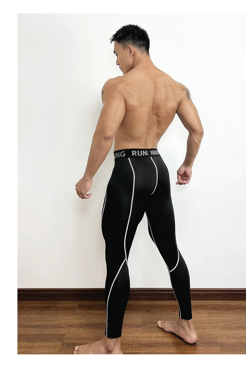 Mens Tight Compression Pants Quick Dry Fit Sportswear Running Tights Men Legging Fitness Training Sexy Sport Gym Leggings