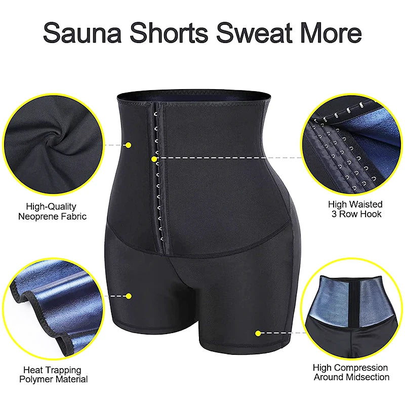 MISSMOLY Hot Sweat Sauna Panties Body Shaper Shorts Weight Loss Slimming Shapewear Waist Trainer Tummy Control Thermo Leggings