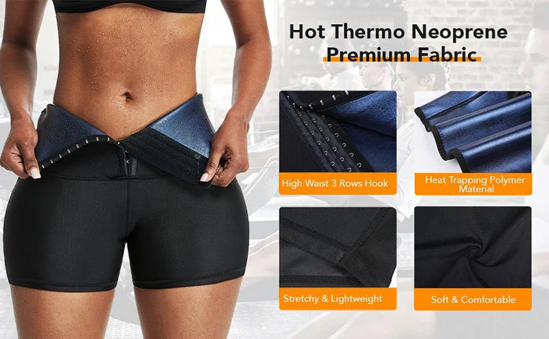 MISSMOLY Hot Sweat Sauna Panties Body Shaper Shorts Weight Loss Slimming Shapewear Waist Trainer Tummy Control Thermo Leggings