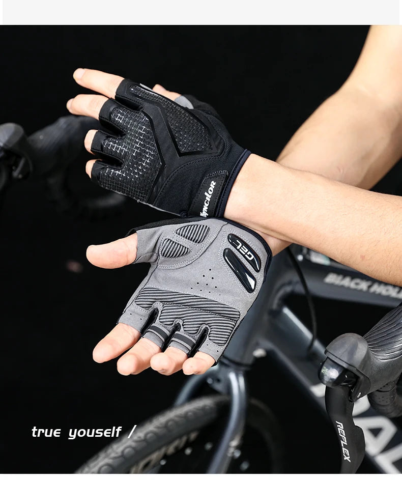 New Half-Finger Men'S And Women'S Cycling Gloves Liquid Silicone Shock-Absorbing Breathable Sports Bike Fitness Gloves