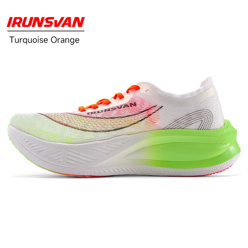 IRUNSVAN Carbon Plate Marathon Running Racing Shoes Men Professional Stable Supp ort Shock-relief Ultra-light Rebound Sneakers ﻿