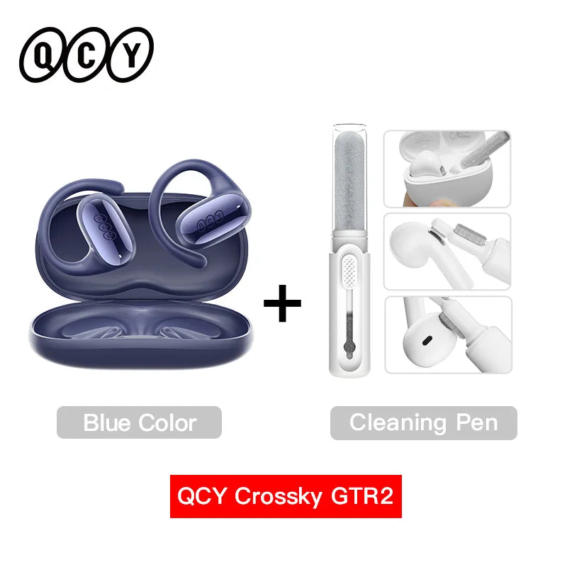 QCY Crossky GTR2 Open-Ear Wireless Earphone Bluetooth 5.4 EarHooks Bass Boost Headphones Multipoint Connection IPX5 Sport Earbud